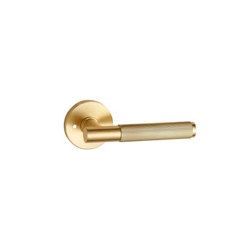 Round Low-Profile Rose in BB finish with Linea Lever