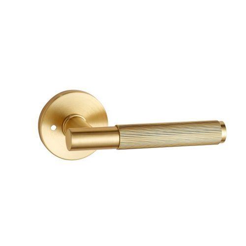 Round Low-Profile Rose in BB finish with Linea Lever