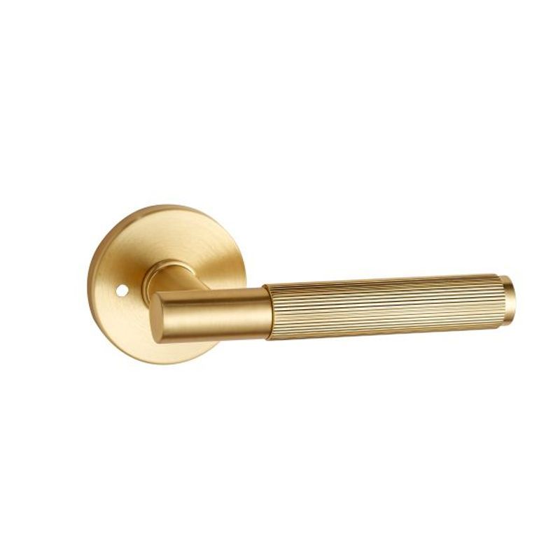 Round Low-Profile Rose in BB finish with Linea Lever