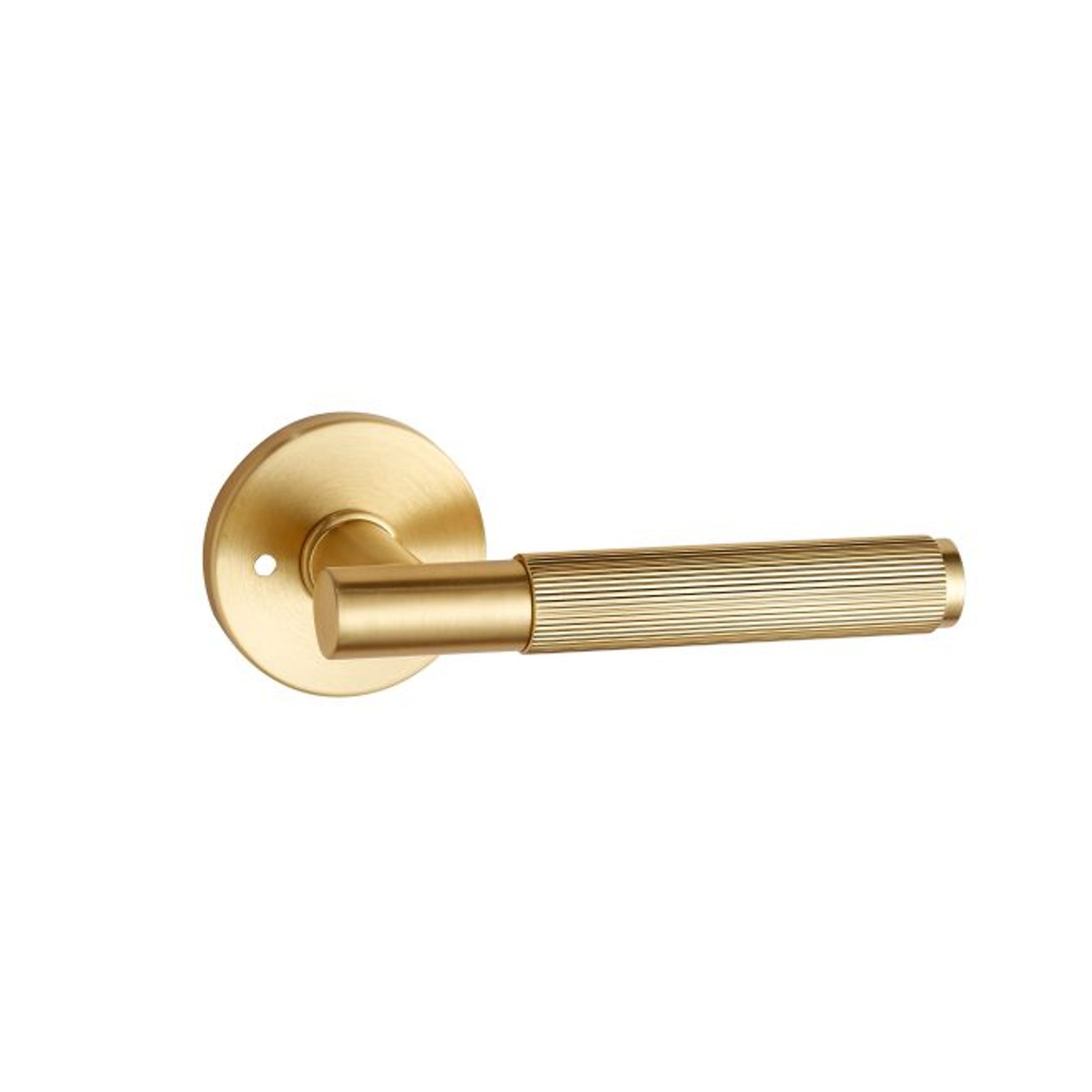 Round Low-Profile Rose in BB finish with Linea Lever