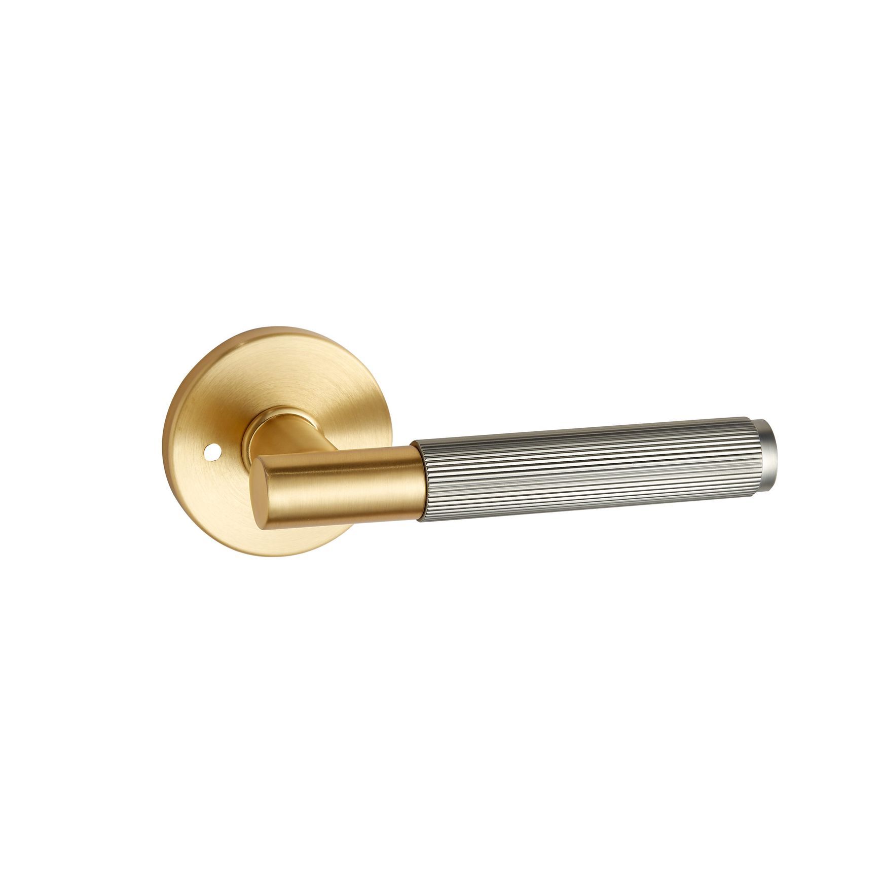 Round Low-Profile Rose in BB finish with Linea Lever