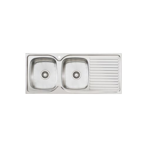 Endeavour Double Bowl Sink With Drainer