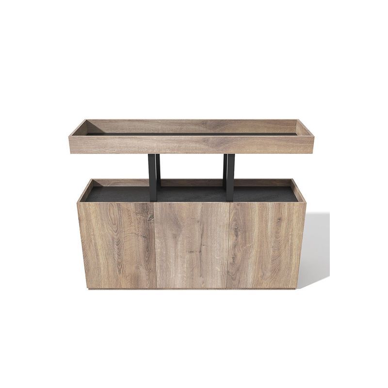 TRIBECA Credenza Cabinet 135cm - Warm Oak with Black