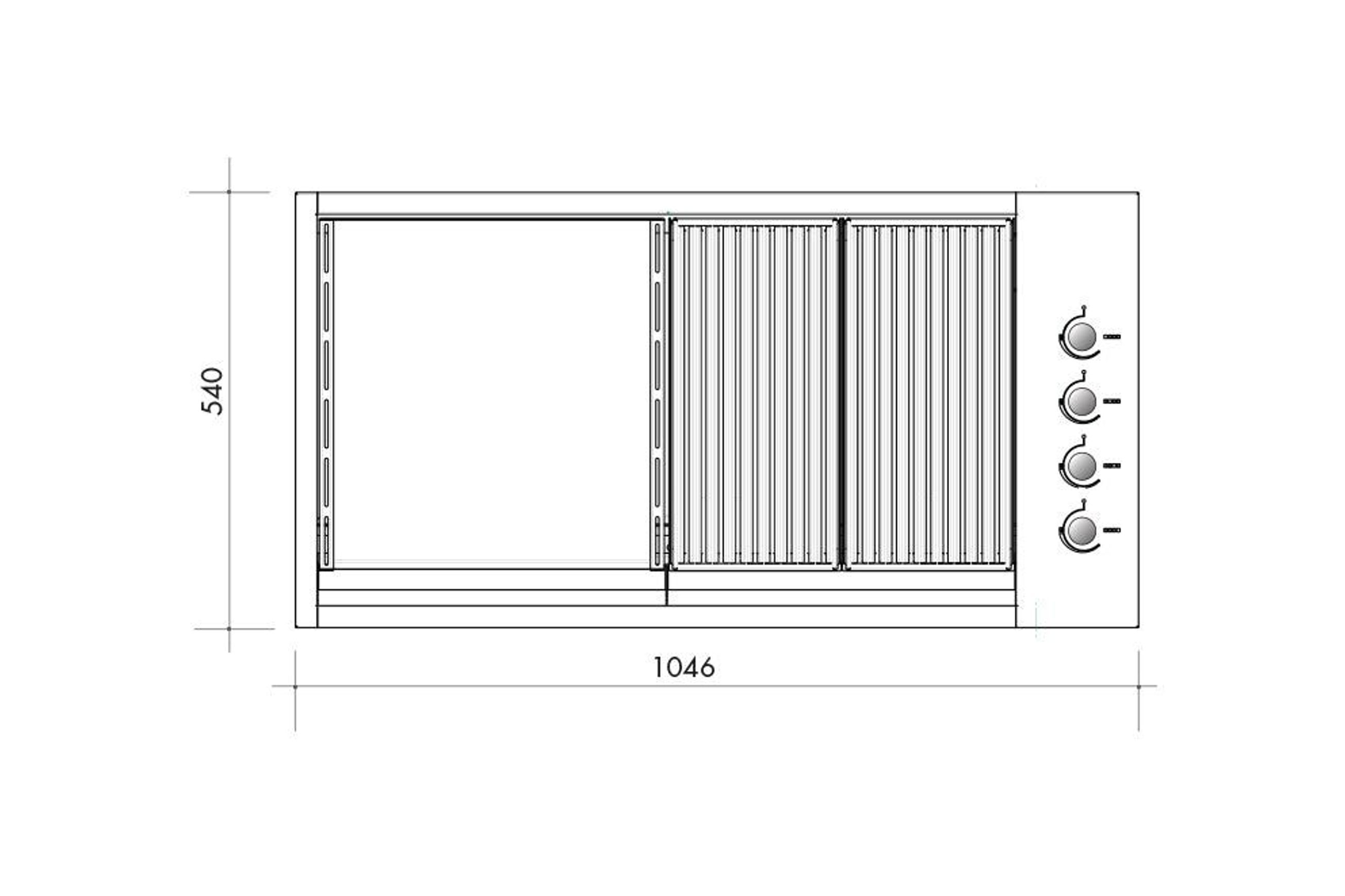 Artusi 104cm 4 Burner Built-In Gas BBQ - Matt Black