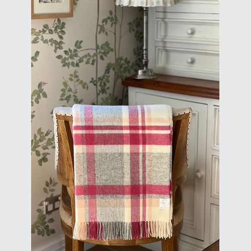 NZ Wool Throw - Portree Pink | 100% Merino Wool