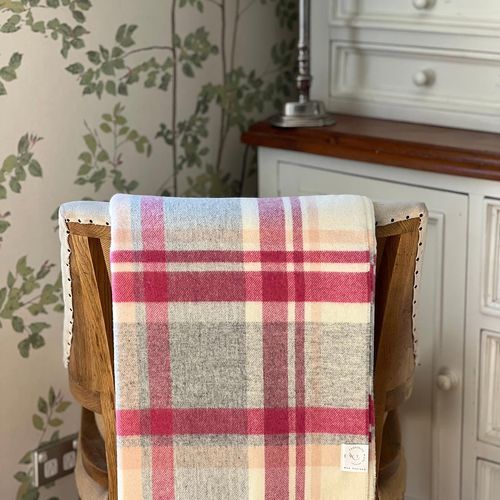 NZ Wool Throw - Portree Pink | 100% Merino Wool