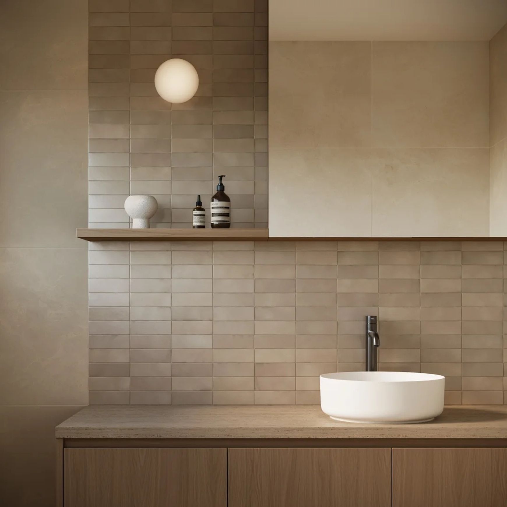 Elysian Extended Basin Mixer - Brushed Gunmetal