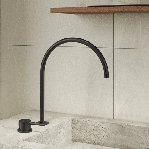Elysian Bench-Mounted Mixer | Matte Black