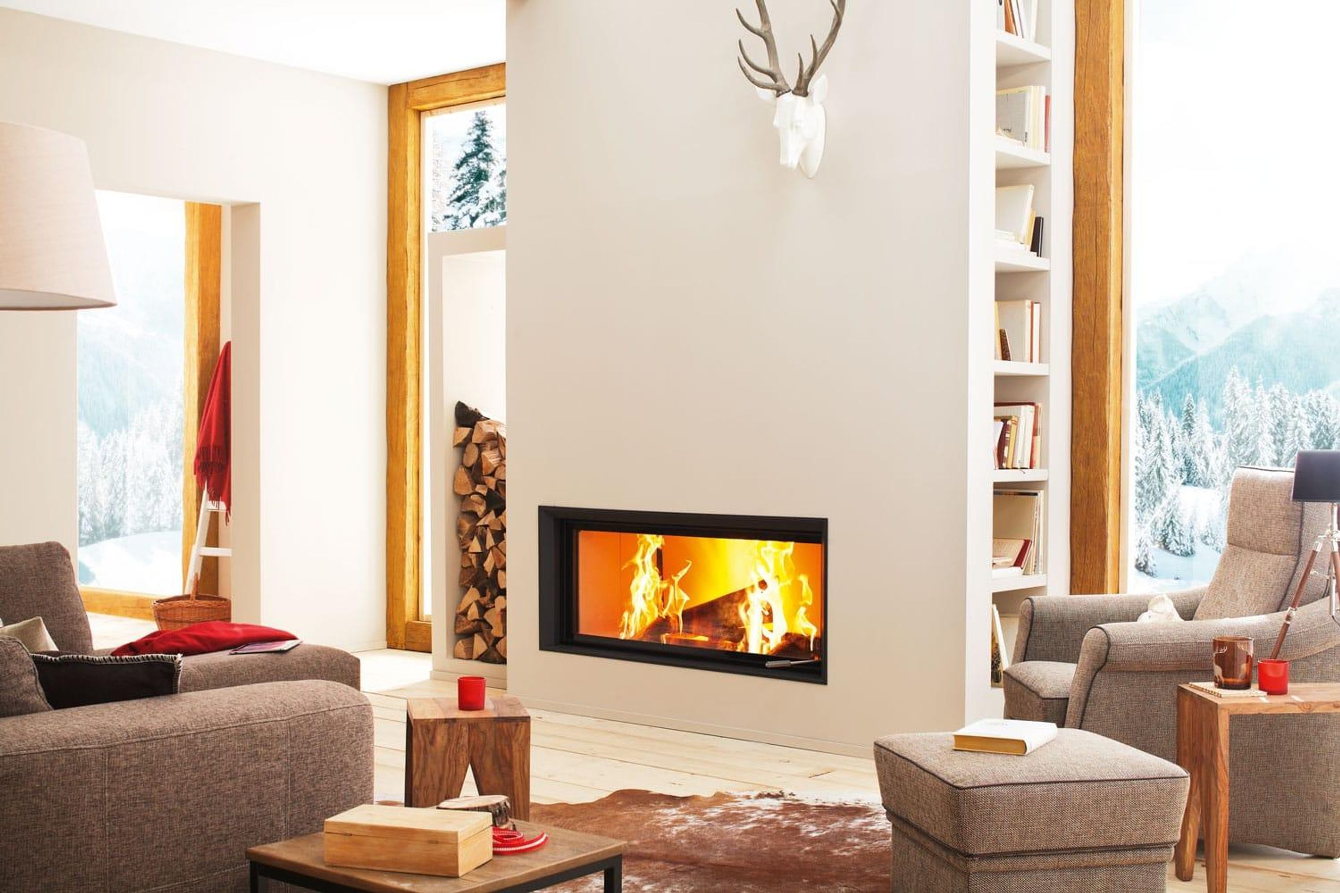 Euro Brunner Single Sided 101/45 Wood Fireplace