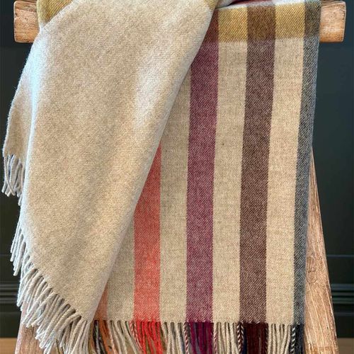 NZ Merino Throw Blanket - Henley Beige | 100% Pure Wool