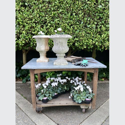 19th Century Zinc Topped Floristry Table