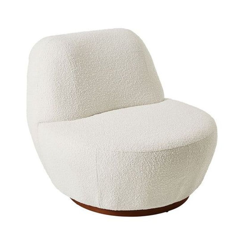 Pace White Boucle Occasional Chair