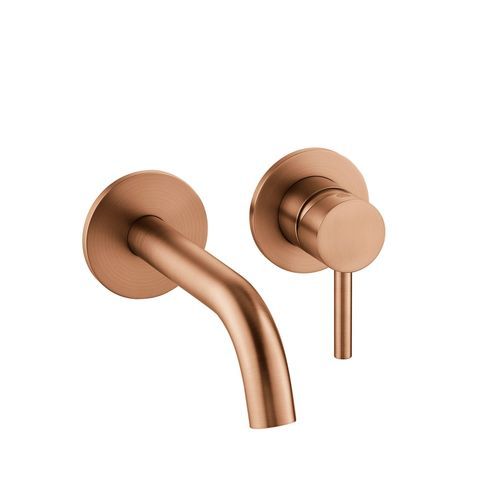 CODE Dusk Wall Mounted Basin Mixer Brushed Copper