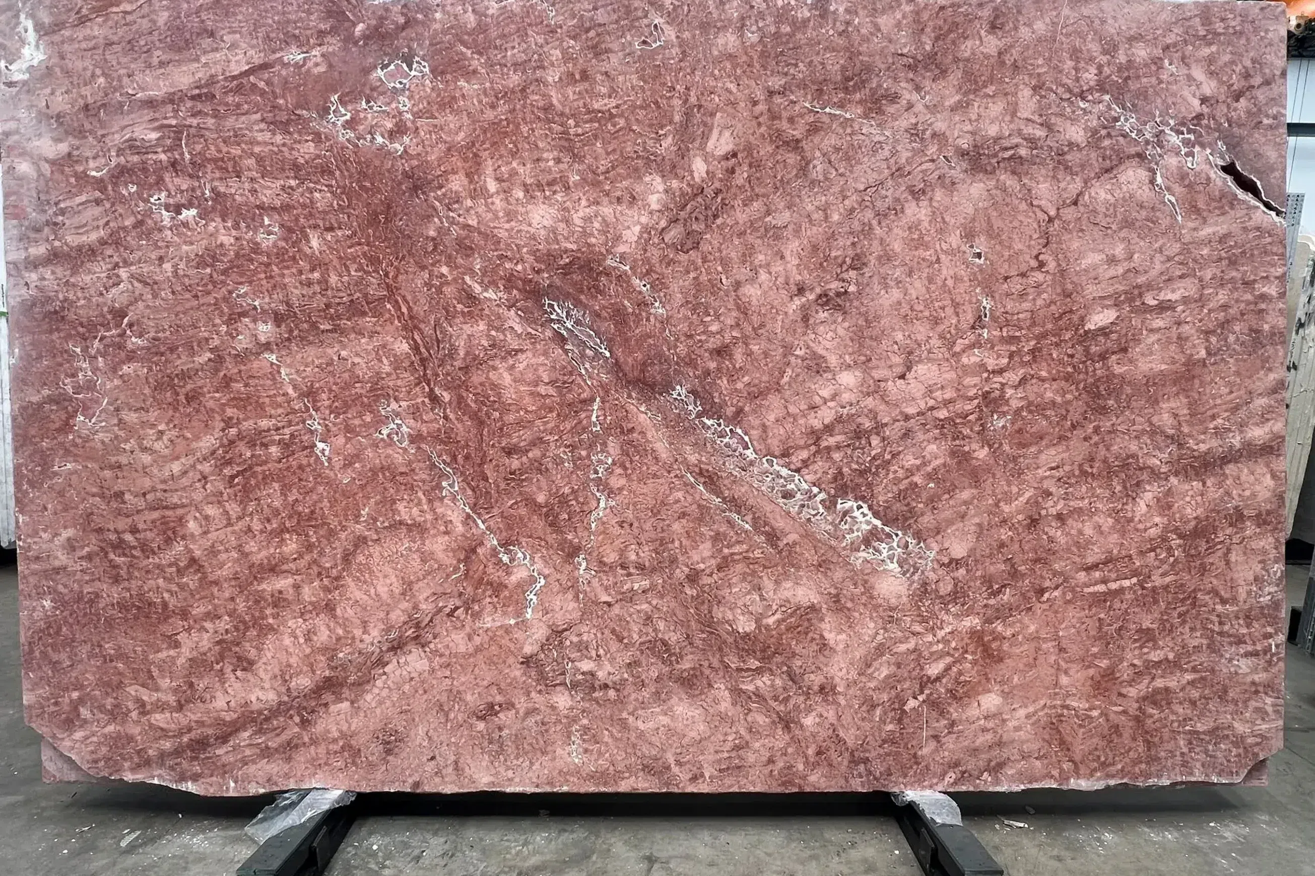 Flamingo Pink Cross Cut Travertine Benchtop