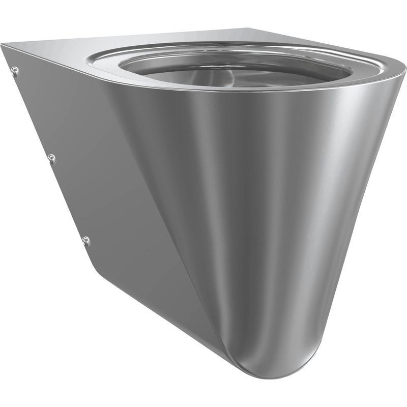 KWC STAINLESS FLOOR MOUNTED WC c/w PRESS-FIT BRACKET