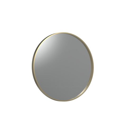 Frame XL 750 Round Mirror Brushed Brass
