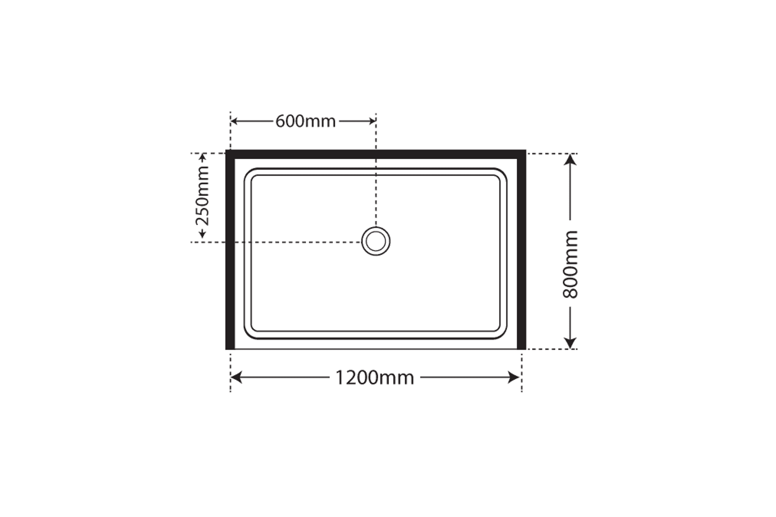 Aquero Alcove 800x1200x800 dimensions
