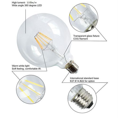 LED Filament Bulb G95
