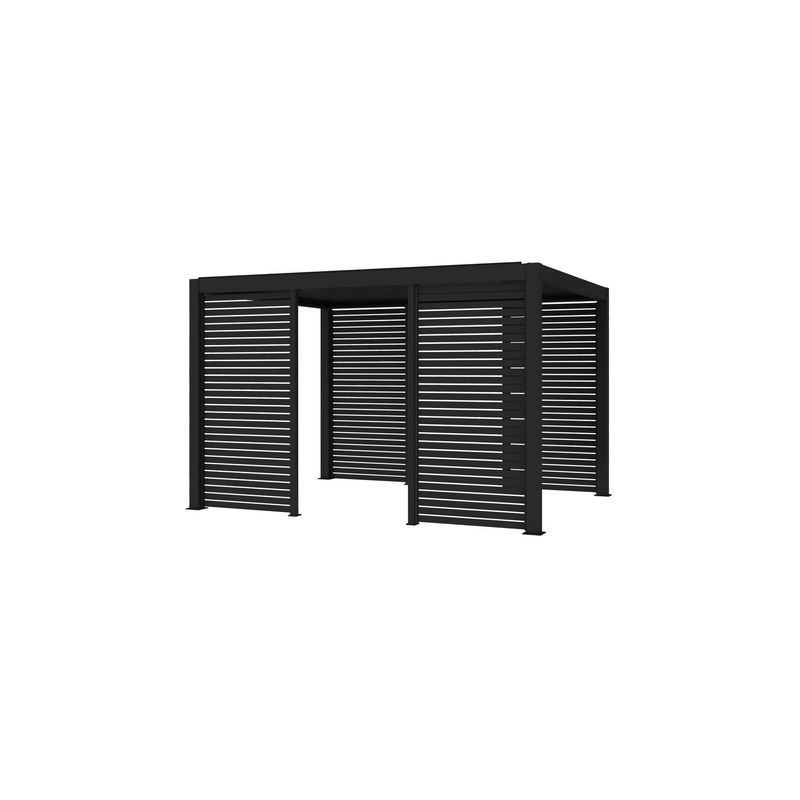 Atlantic & Caribbean Freestanding Pergola Slatted Privacy Wall