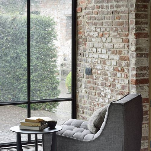 Oak Geometric side table