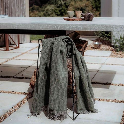 Weave Home Glenorchy Throw - Ivy | 100% Wool | Large Size