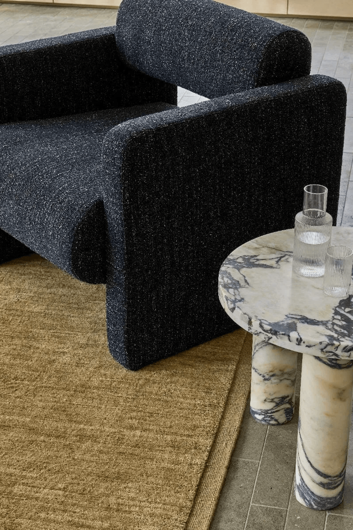 Soren Liv Bower Frame Rug - Moss