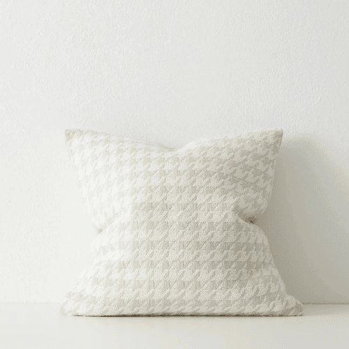 Weave Home Giovanni Cushion - Salt | Bouclé Houndstooth