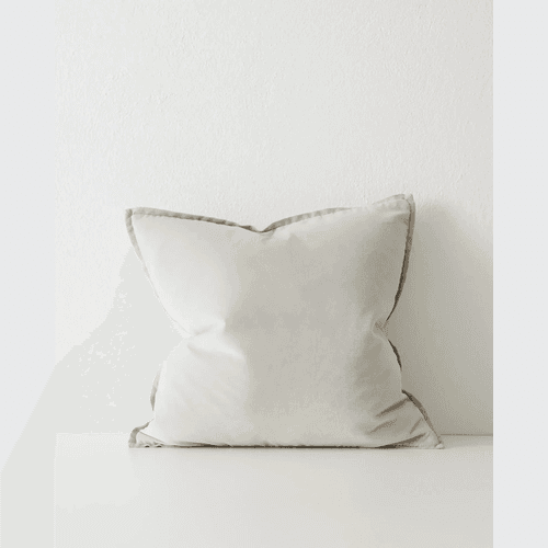 Weave Home Francesca Cushion - Frost | Velvet
