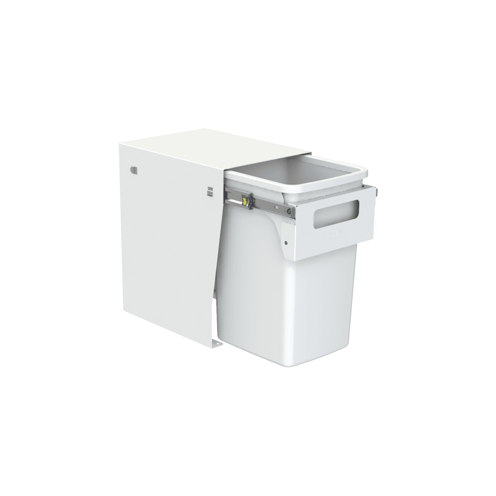 Compact Floor Mount 1 x 20L | Handle Pull | White