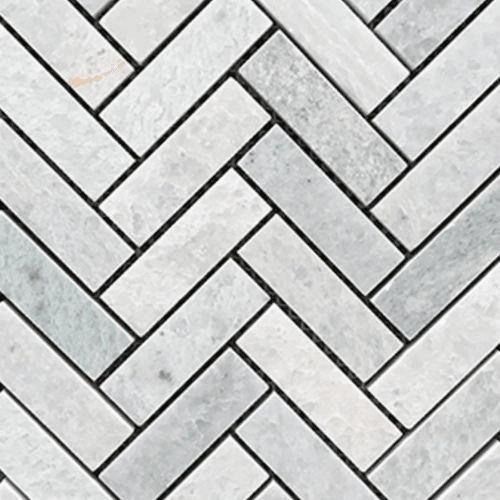 Ming Green Herringbone Mosaic