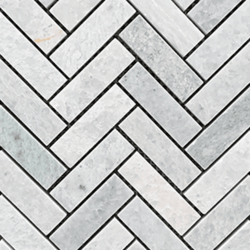 Ming Green Herringbone Mosaic
