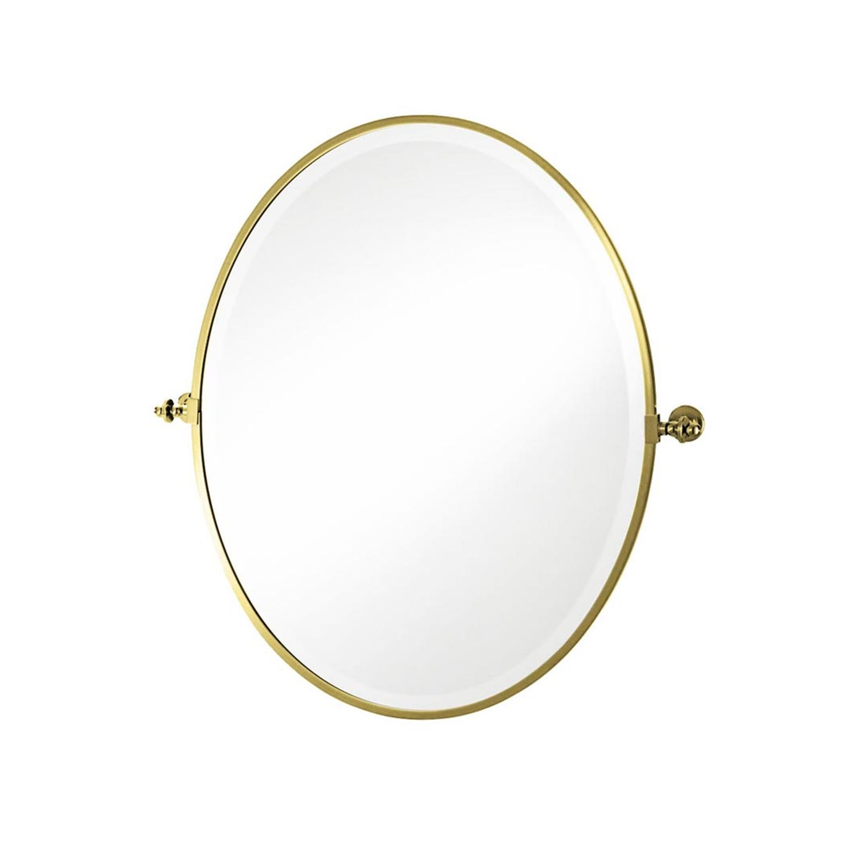 Hawthorn Hill - Oval Tilting Bathroom Mirror With Metal Frame 760H x 620W