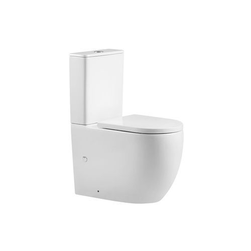 Hurricane Zero Rim Back-to-Wall Toilet Suite - Gloss White