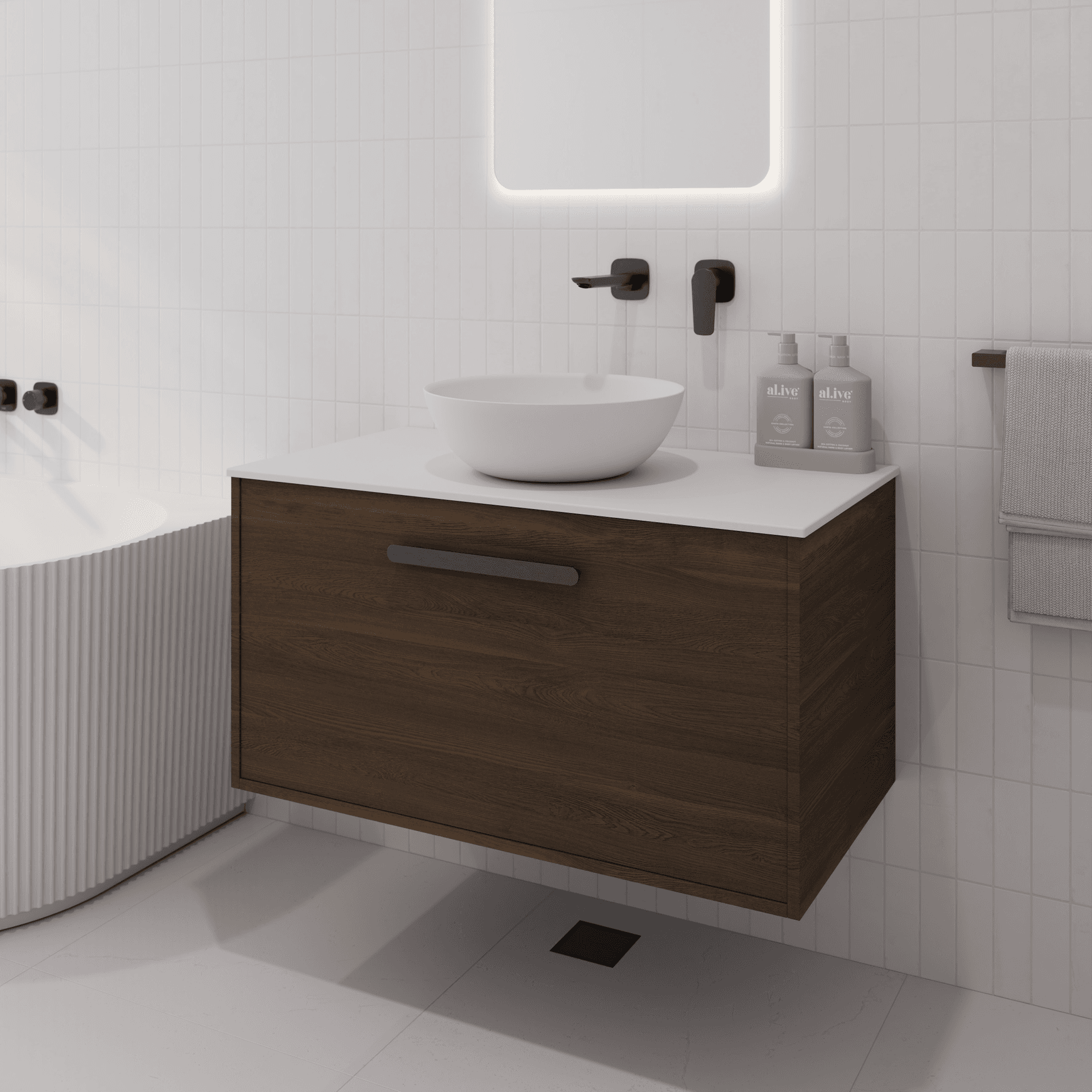 Hako 900 Vanity | Villastone Slab Top