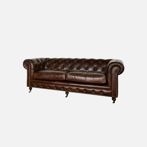 Attwood Court Leather Sofa | Brown