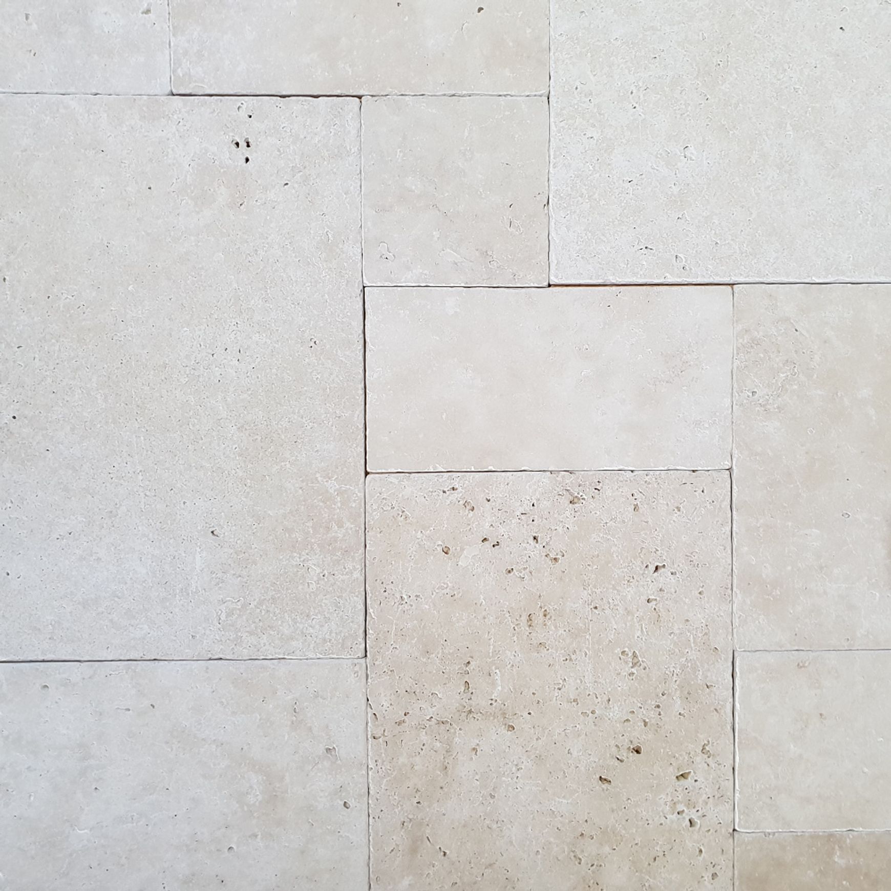 30mm Ivory Travertine French Pattern Pavers