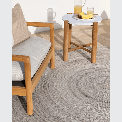Baya Palm Cove Round Rug - Sand | Indoor or Outdoor