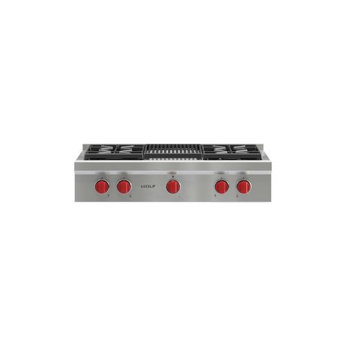 91cm Sealed Burner Rangetop - 4 Burners and Infrared Chargrill