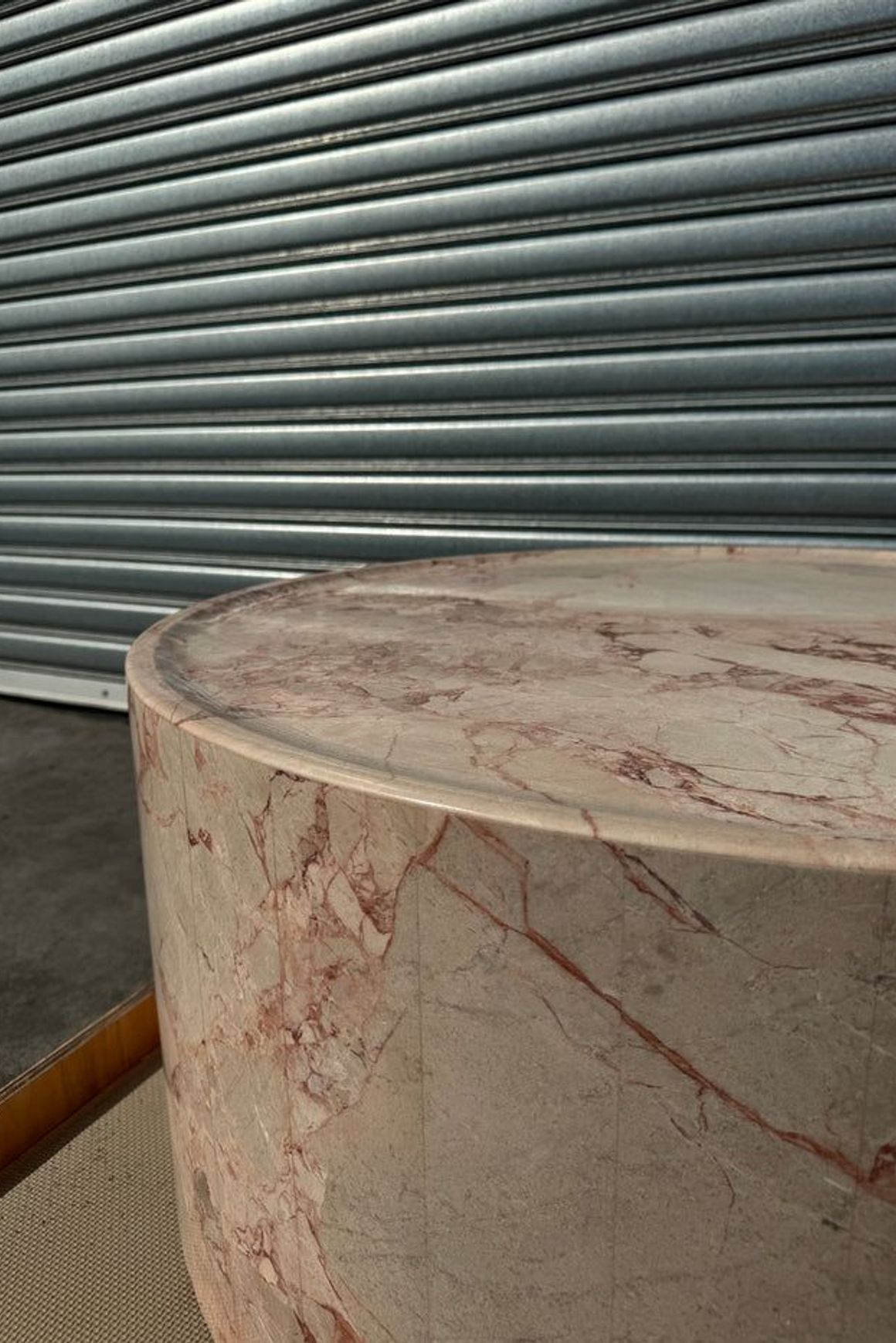 Rounded Coffee Table - Pearl Pink Blush Marble | Natural Stone Co.