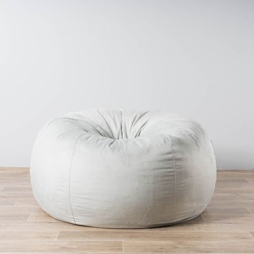 Pierre Fur Bean Bag - Silver Grey