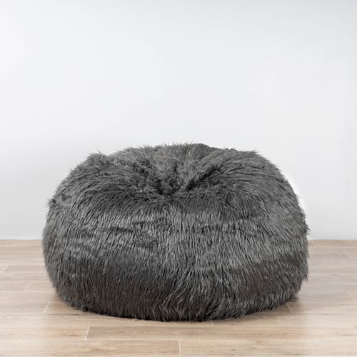 Fur Bean Bag - Charcoal Grey Polo