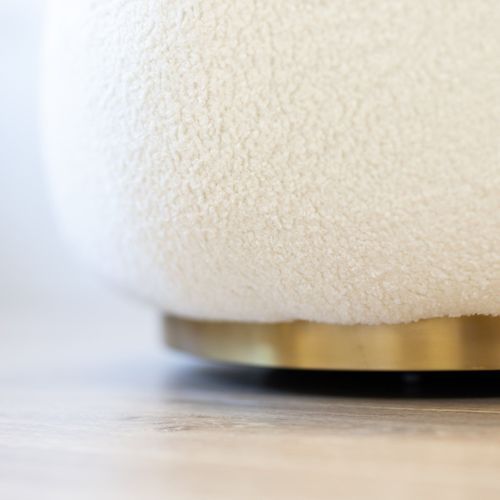 Luxury Occasional Boucle Accent Swivel Chair - Paris