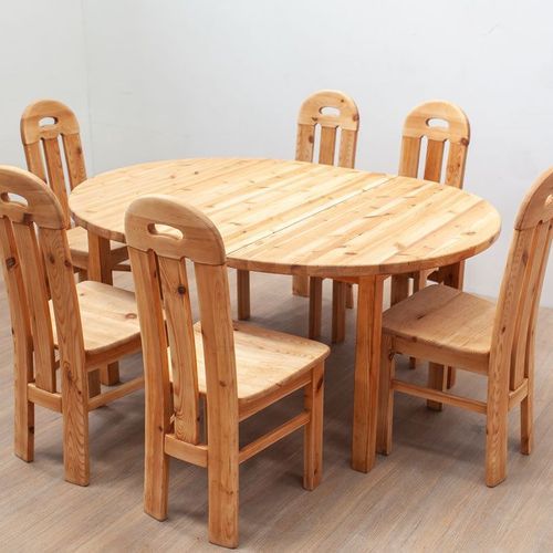 Baltic Pine Dining Table & Chairs, Danish 1970's