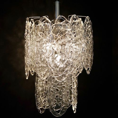 Mid-Century Murano Cascade Chandelier