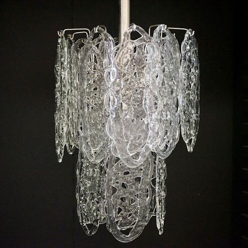 Mid-Century Murano Cascade Chandelier