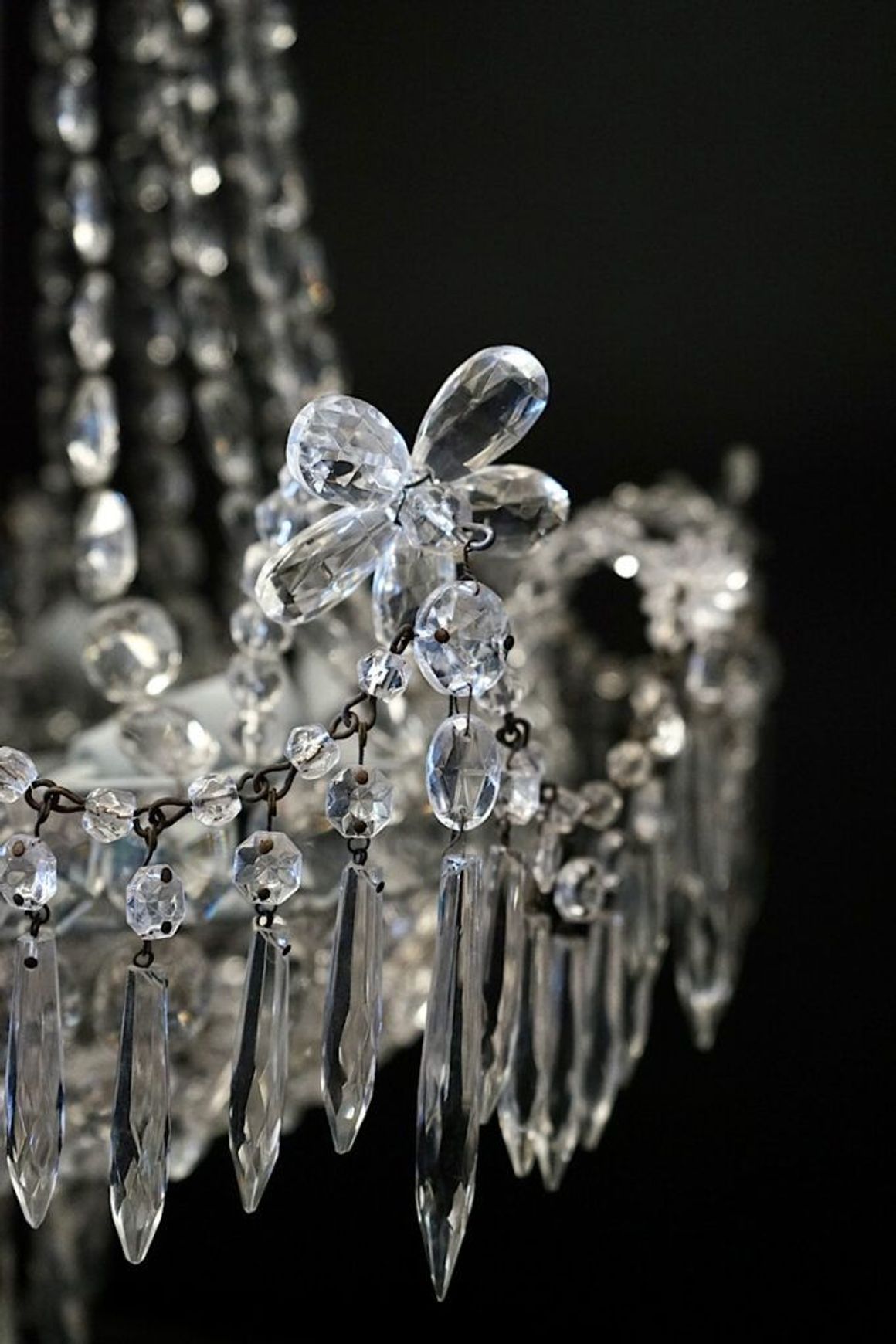 French Neoclassical Cascade Chandelier