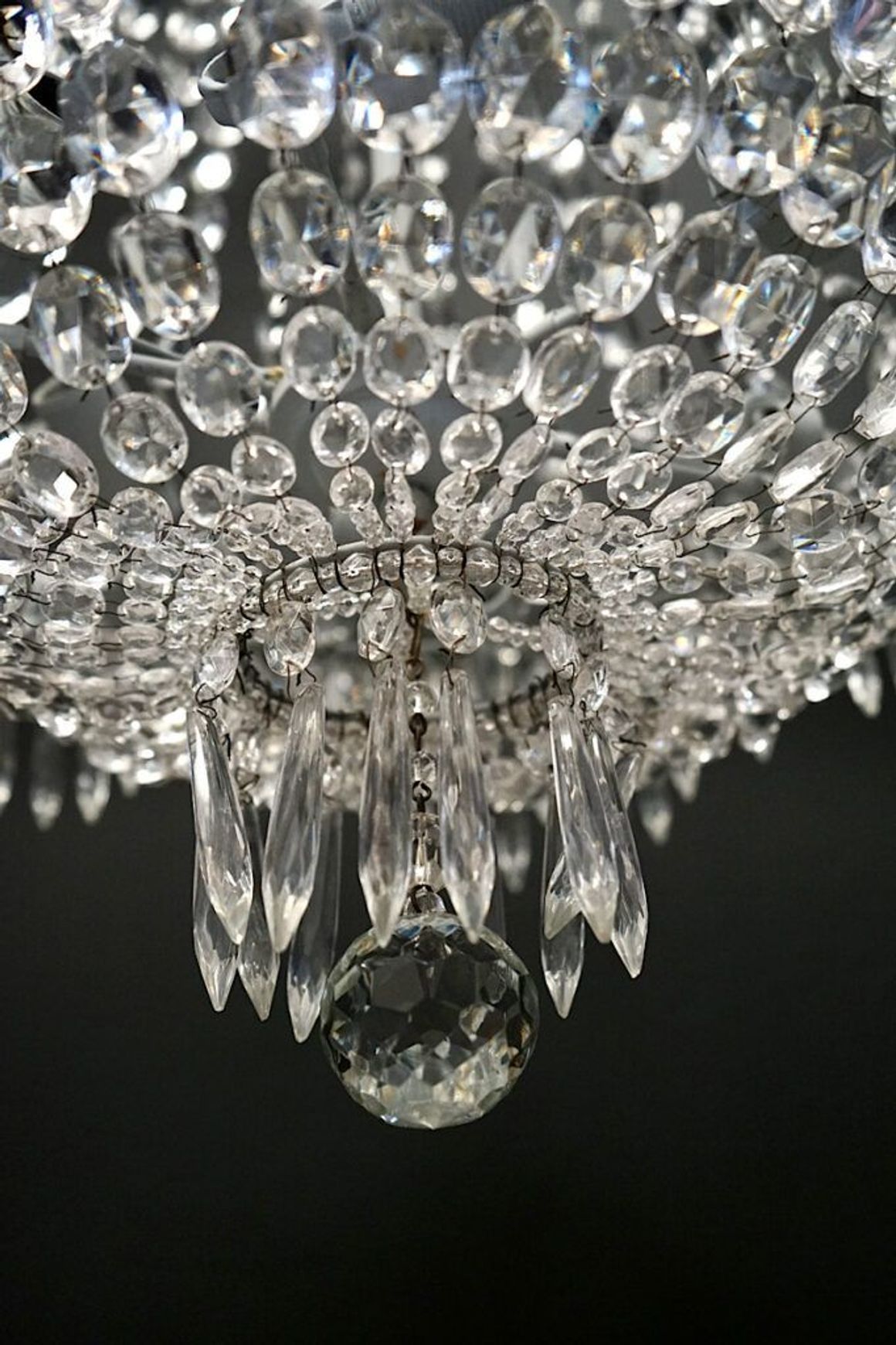 French Neoclassical Cascade Chandelier