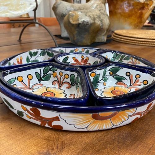 Hors D'Oeure Platter Talavera With Rooster