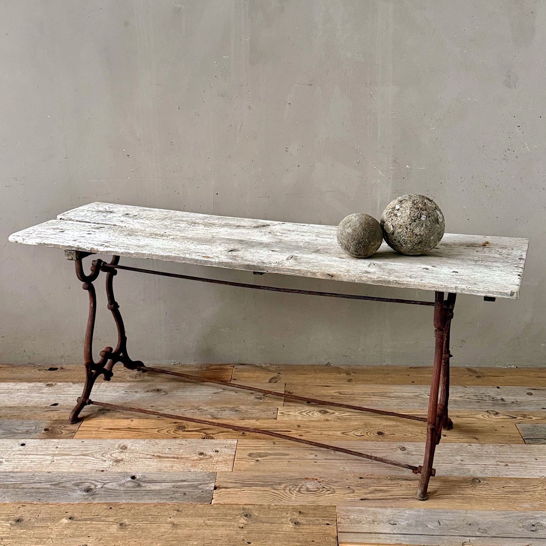 French Iron Console Table
