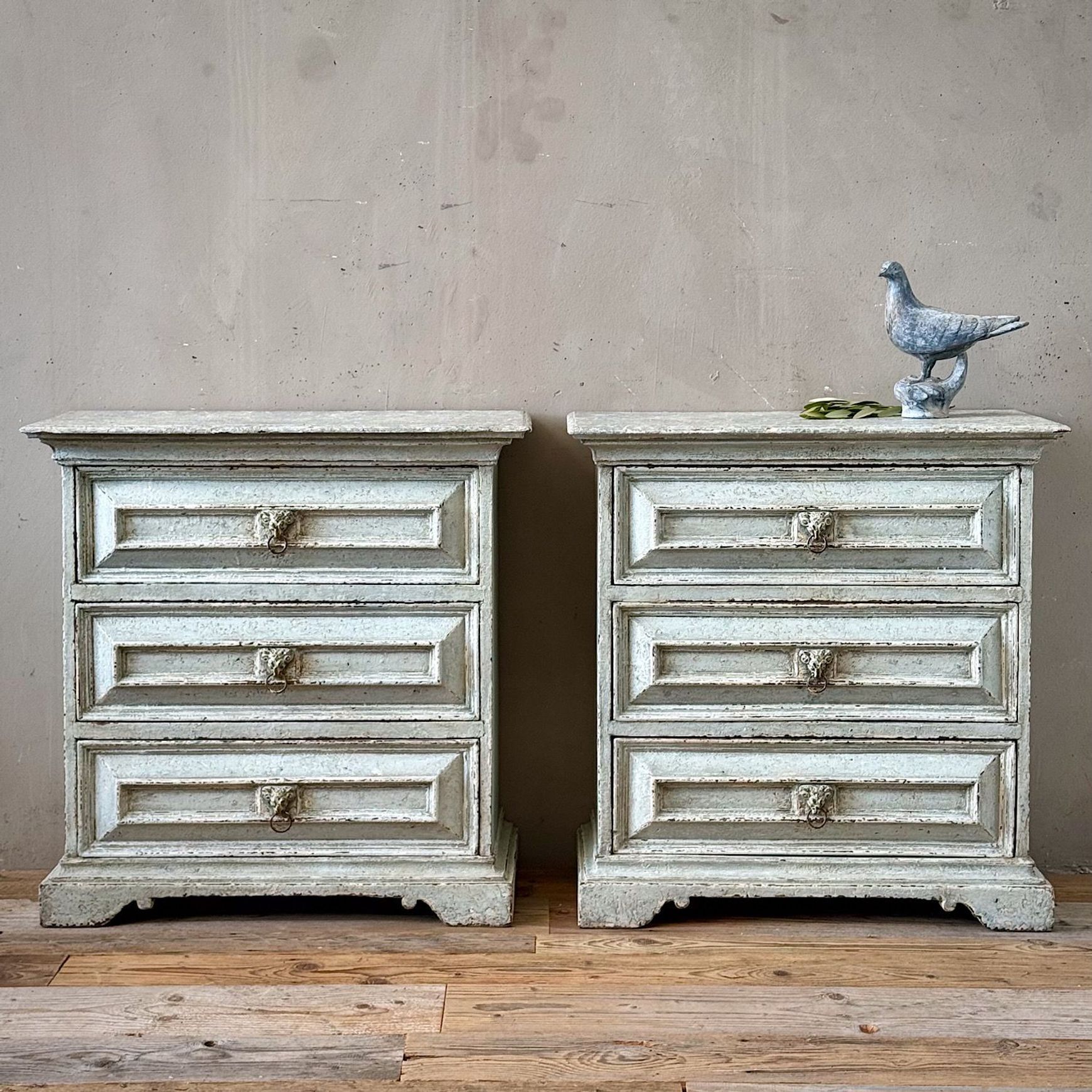 Italian Painted Bedside Cabinets
